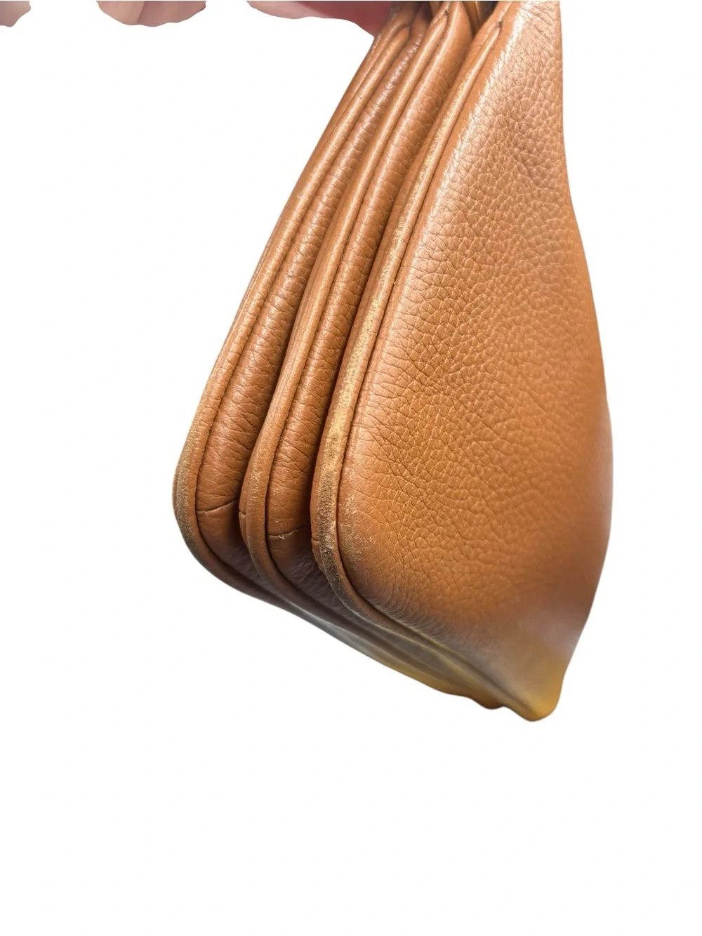 Kate Spade Jackson Triple Gusset Cognac Leather Crossbody Bag